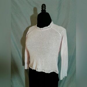 Agnes B knitt  long sleeved top light lavender color size small